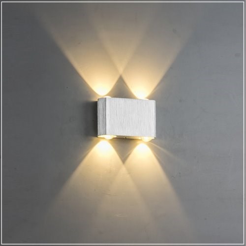 Cube拉絲紋 鏡射對稱壁燈