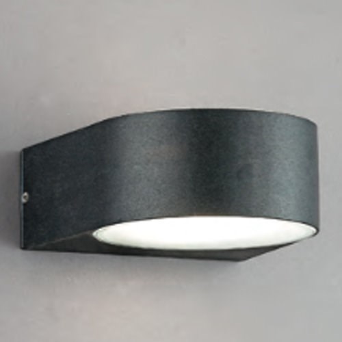 Luna 極簡圓弧烤沙戶外壁燈