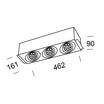 AR111 LED 10W 無框三盒燈