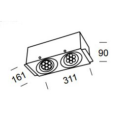 AR111 LED 10W 無框二盒燈