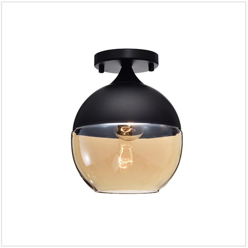 Maru 茶色圓弧小吸頂燈