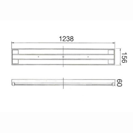 LED T8 雙管山形支架燈 二款尺寸