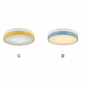 Cirque 馬卡龍吸頂燈 黑/粉/黃/藍