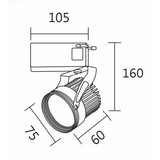 全電壓 COB 15W 軌道燈 白/黑 可選色溫