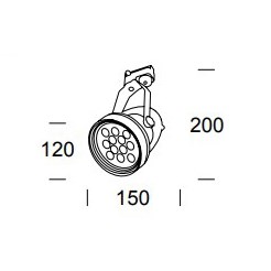 LED 15W 軌道燈 銀白/黑
