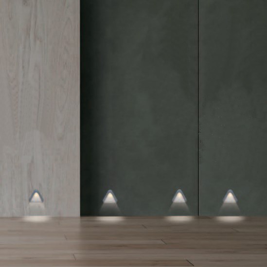 三角霧灰踢腳燈/階梯燈