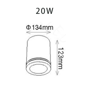 LED 10W/20W/30W 神盾筒燈 白/黑 可選色溫