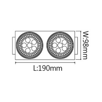 MR16 LED 12W/16W 無框二盒燈