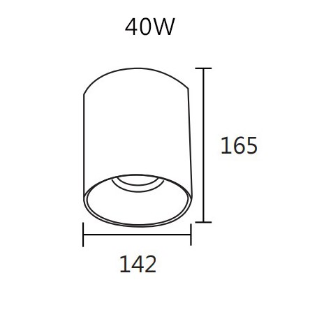 LED 30W/40W/50W 防水筒燈 白/黑 可選色溫