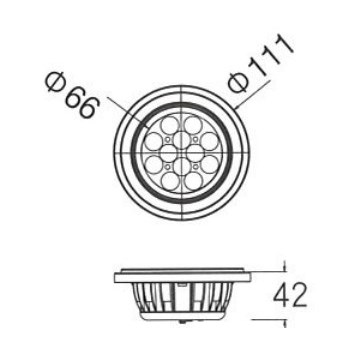 LED AR111 14W 免驅動窄角投射型燈泡 黑／銀