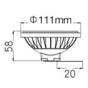 LED AR111 9W 免驅動投射燈泡 銀