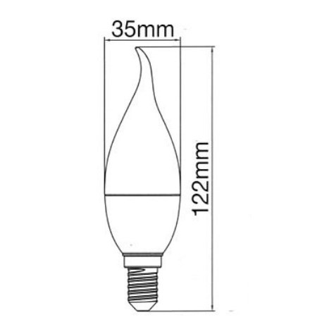 LED E14 4W 尖清/拉尾 燈泡