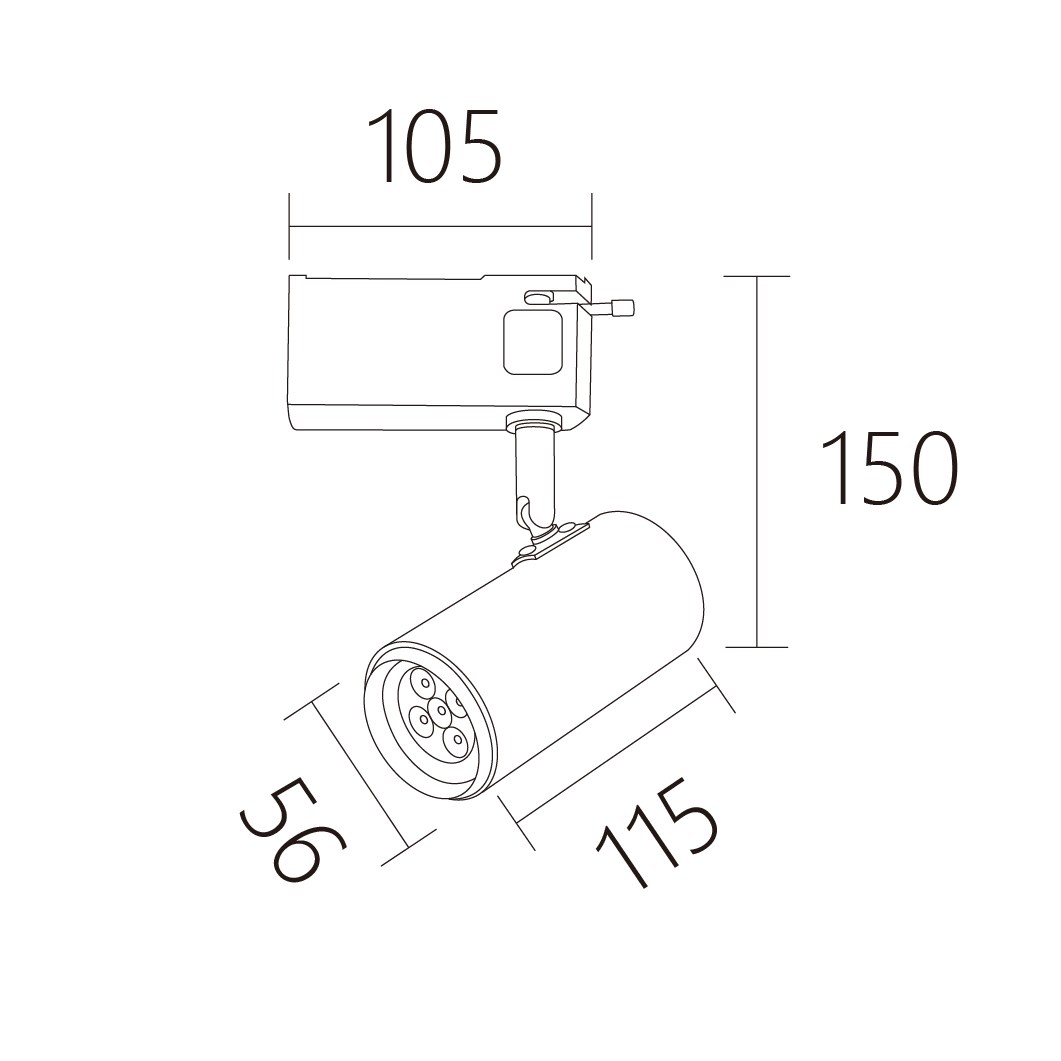 全電壓 MR16 LED 7W 軌道燈 白/黑
