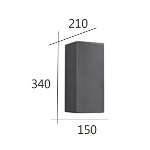霧面磨砂黑上下照光壁燈