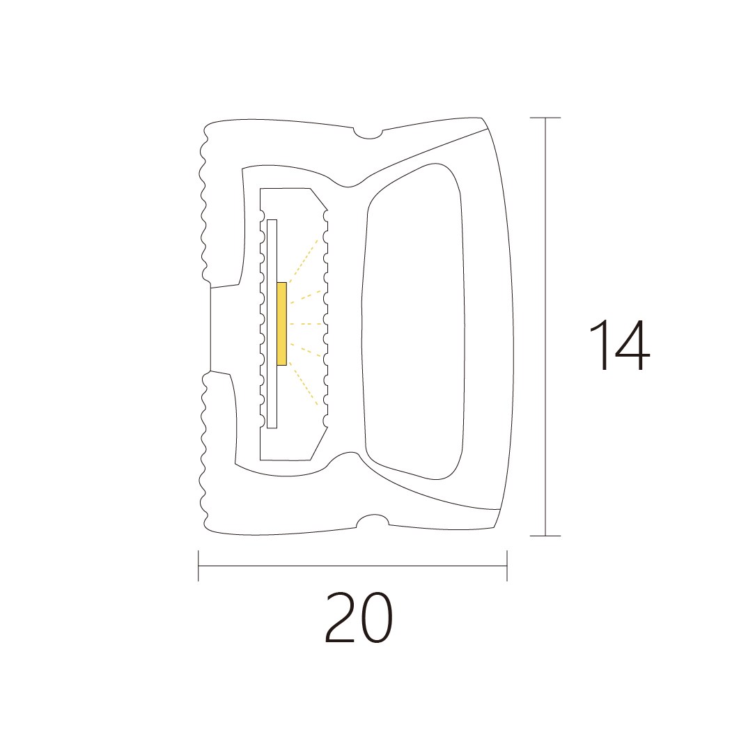 20x14mm 可彎曲線條燈(可選長度)