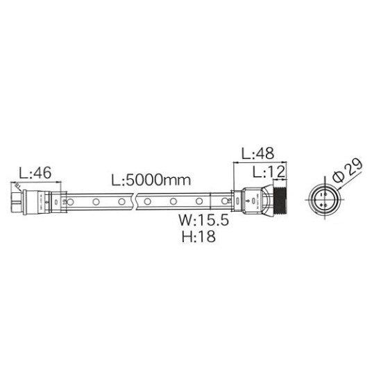 15.5x18mm 戶外防水軟條燈 IP66(可選長度)