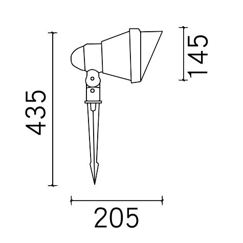 LED PAR38 亮面黑戶外草皮插地燈 IP66