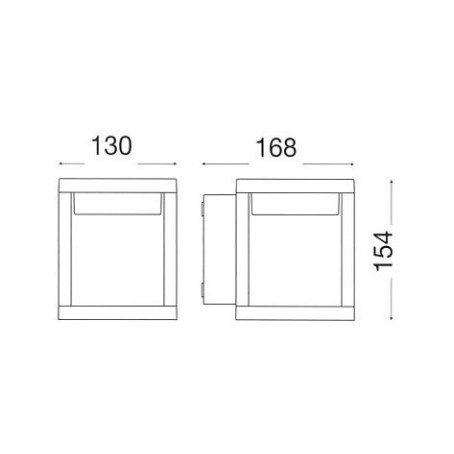 靜月方框庭園壁燈