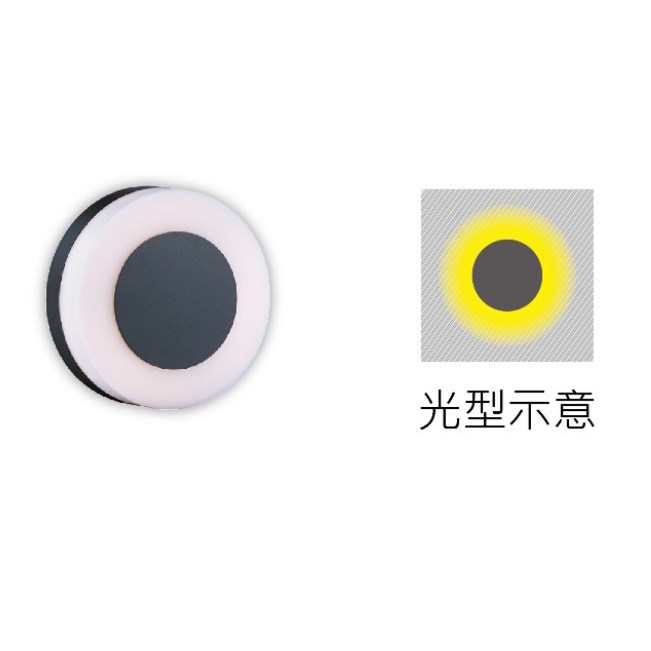 夜幕圓型庭圓壁燈
