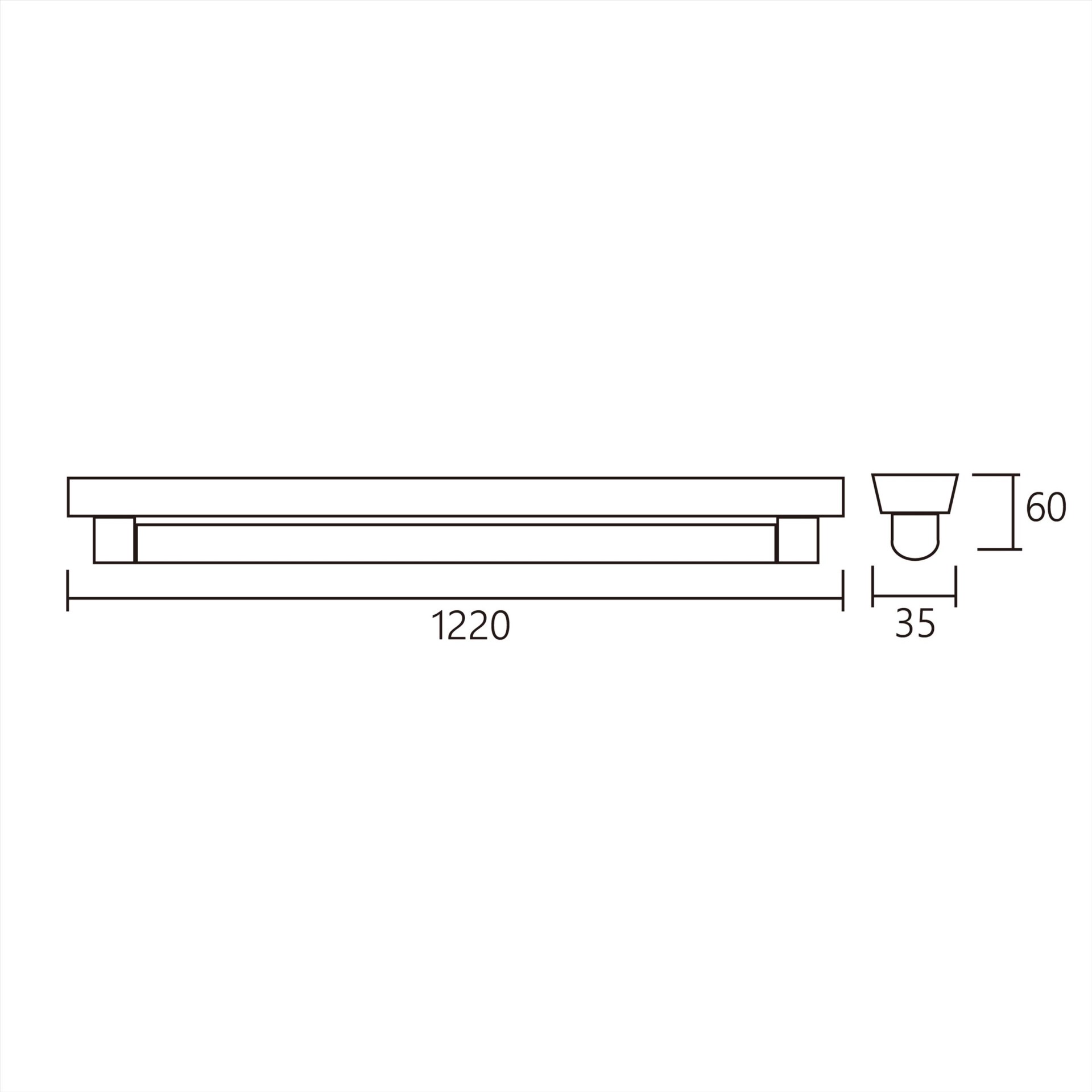 LED T8簡易型燈具 黑/白