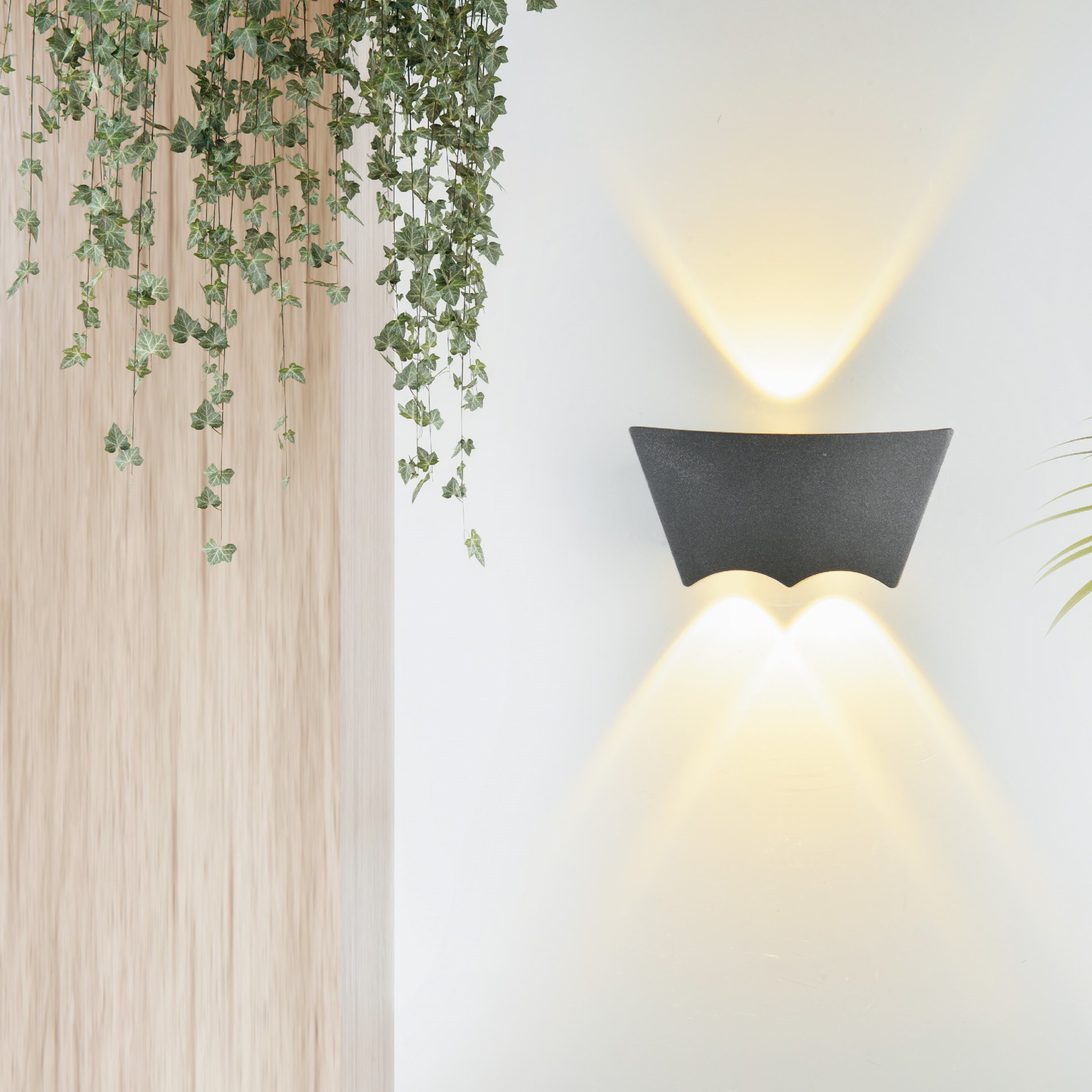 上下照光三燈庭園壁燈