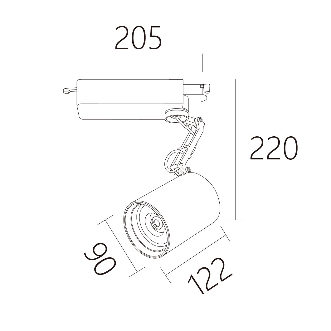 全電壓 LED 30W 機械手軌道燈 黑