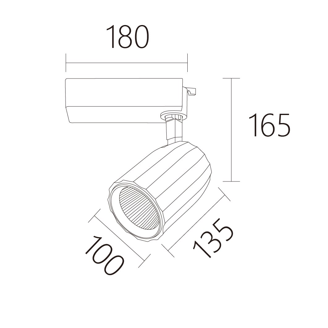 全電壓 LED 40W 軌道燈 黑