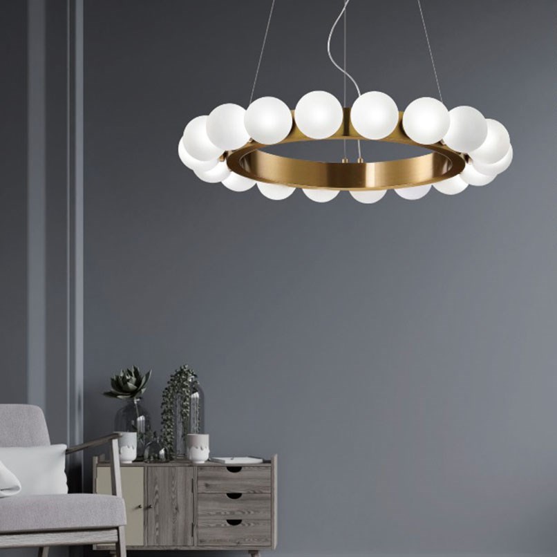 Montaigne 珍珠搖滾環形吊燈