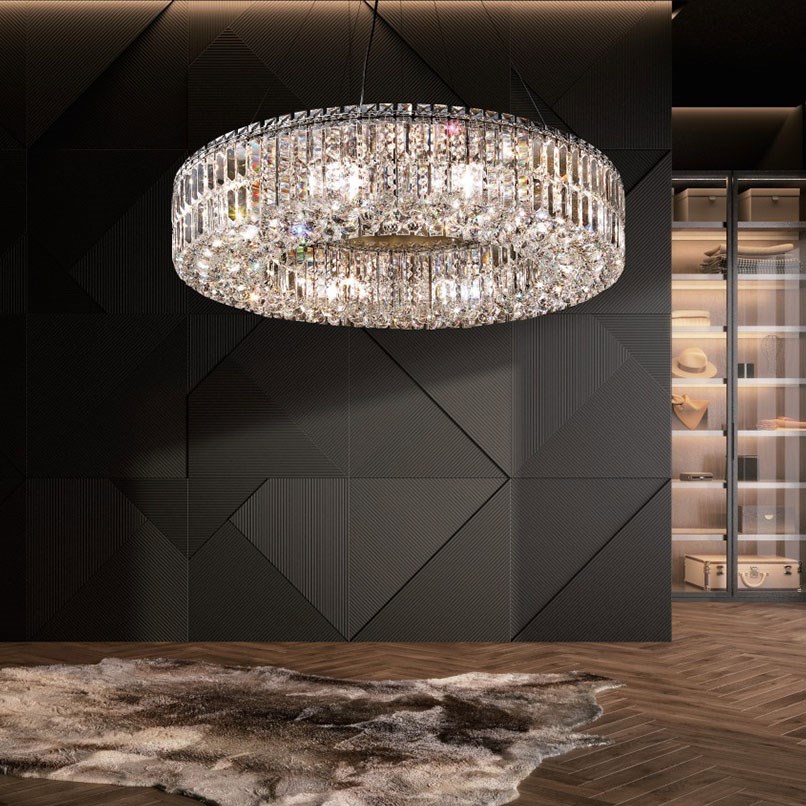Beaming 摩登環形水晶吊燈