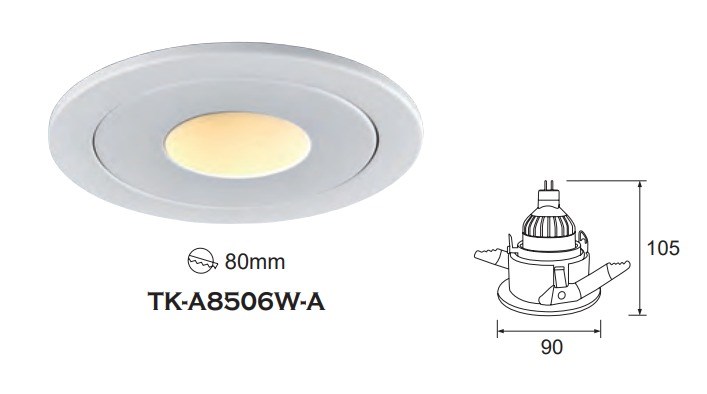 崁孔 8cm LED 10W 小圓孔下照式 崁燈