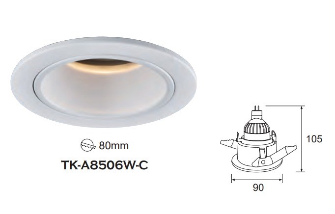 崁孔 8cm LED 10W 大口白色出光 下照防眩 崁燈