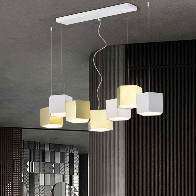 Bullion 金鏤高升吊燈 金白/黑