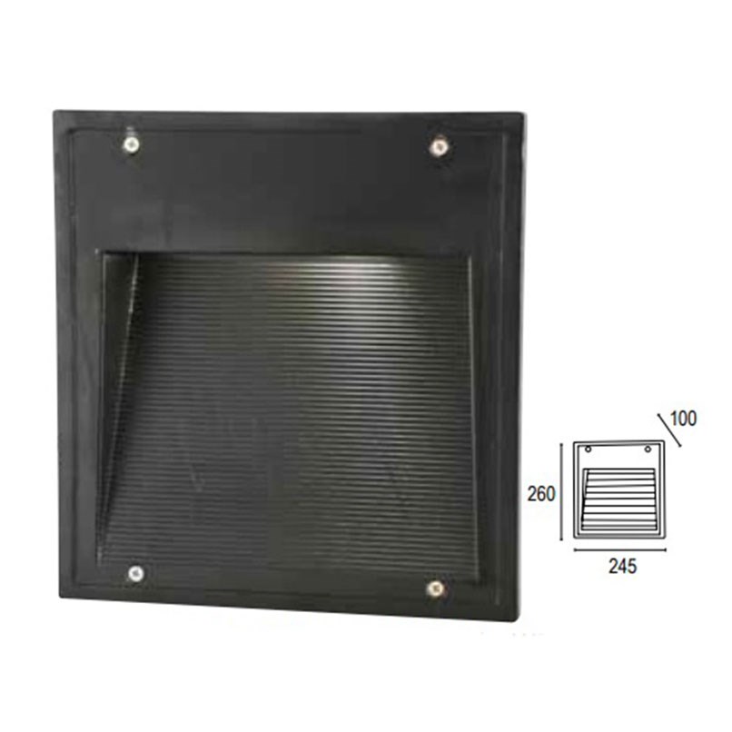 預埋盒220x240x110 E27 戶外壁燈(崁入式)