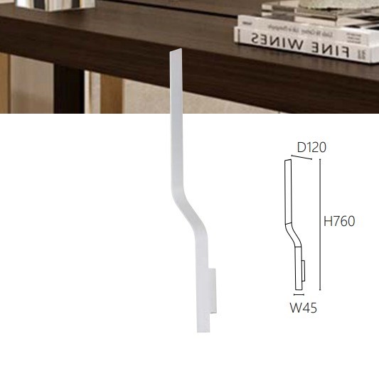 Sutton 直臂曳光壁燈 黑/白
