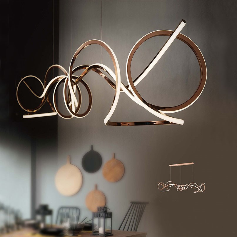 Eos 一筆行雲吊燈