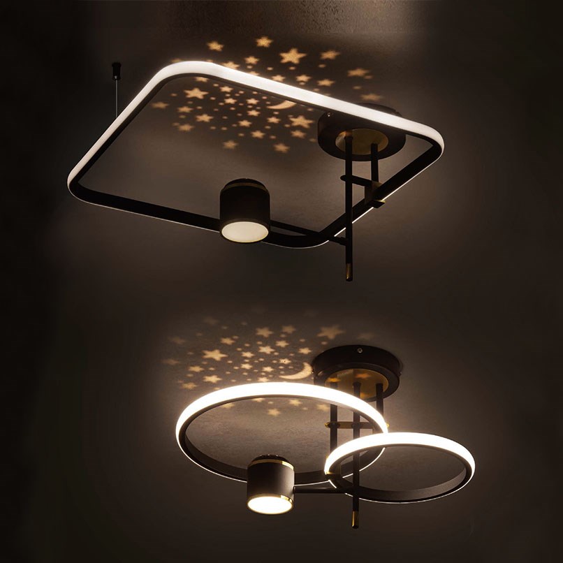 Poses 星空投影半吸頂燈 方/圓