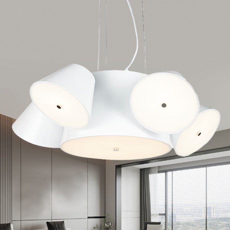 Reverse 淨白萬花筒吊燈