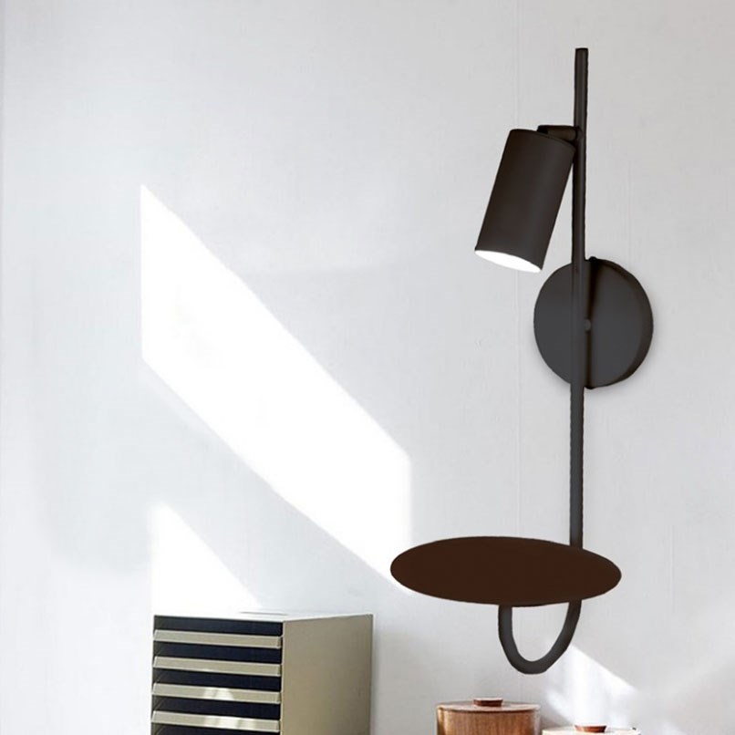 Rez 倒鉤圓台壁燈 黑/白