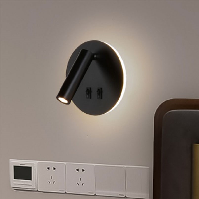 Flex 浮暈閱讀壁燈 黑/白