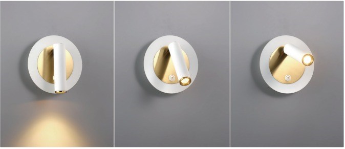 Enna 細管霧金閱讀燈 附開關