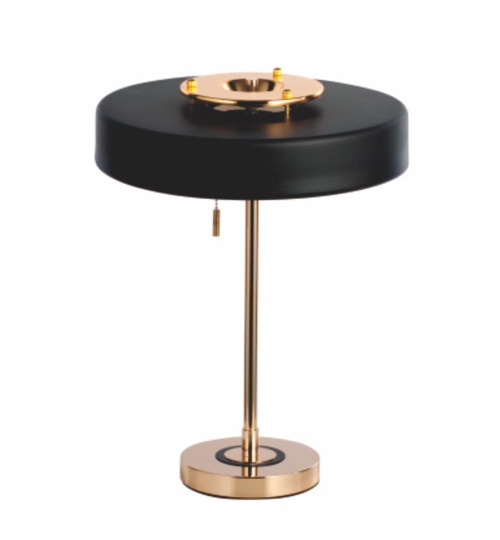 Punk 碟黑金蓋桌燈 /復古鍊式開關