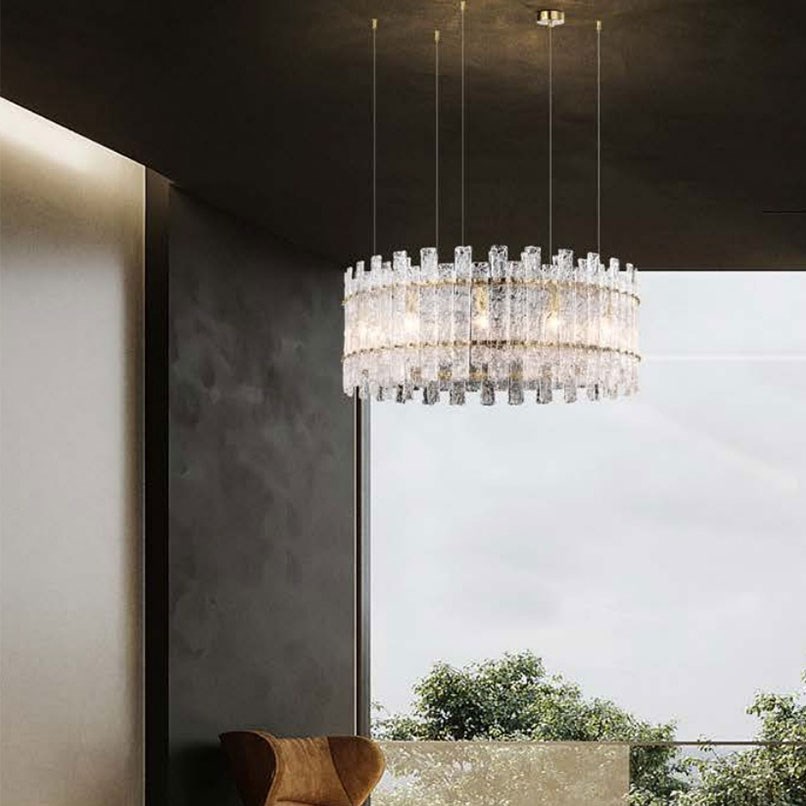 Carousell 冰石圓境水晶吊燈