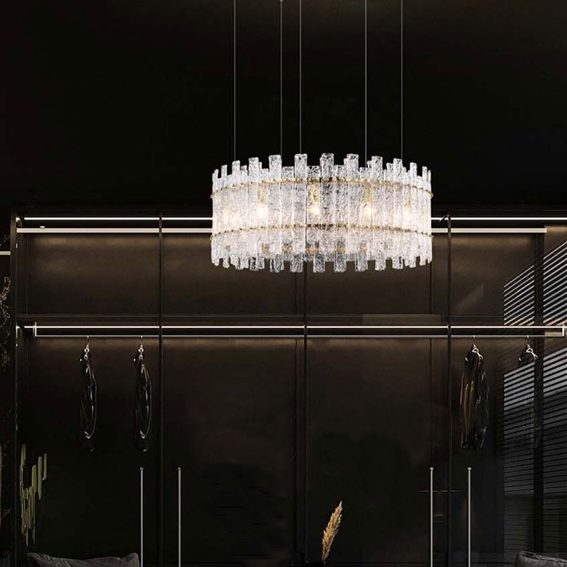 Carousell 冰石圓境水晶吊燈