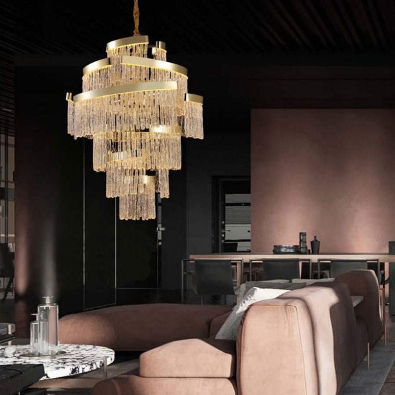 Sommelier 層次流蘇長串水晶吊燈