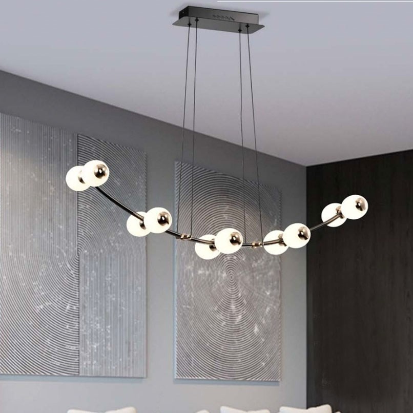 Seesaw 微笑曲線白玉長吊燈