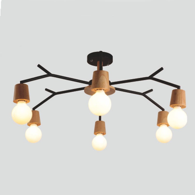 Deer 木質鹿角吸頂燈 黑/灰