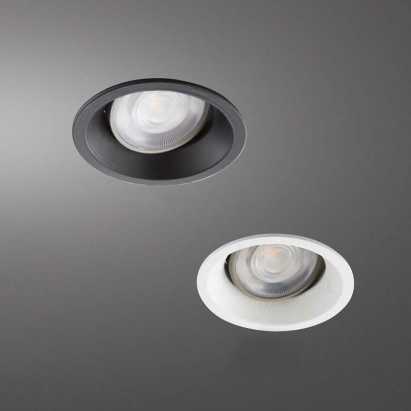 崁孔 7.5cm LED 12W 可調角 30度聚光崁燈 黑/白 二色 