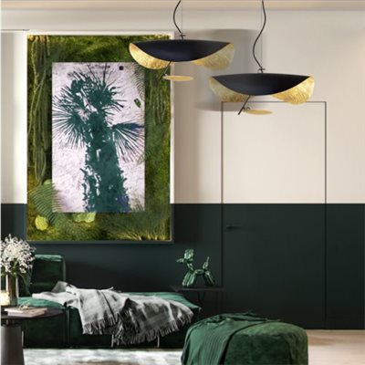 不規則圓弧金箔吊燈