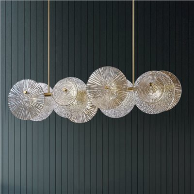 flowra 玻璃花紋水晶吊燈