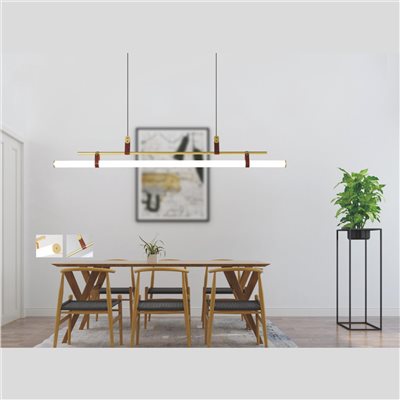 Leather 皮革線型吊燈